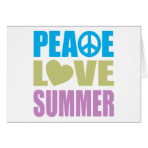 Peace Love Summer Greeting Cards
