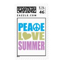 Peace Love Summer Postage Stamps
