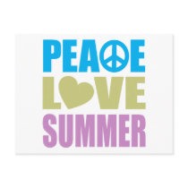 Peace Love Summer Postcard