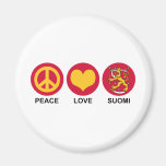 Peace Love Suomi Refrigerator Magnets