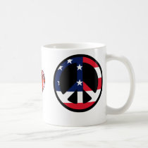 Peace, Love, Support Our Troops Coffee Mug by radgirl Peace, Love, Support Our Troops Coffee Mug
