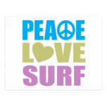 Peace Love Surf Postcard