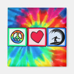 Peace, Love, Surfing Refrigerator Magnets