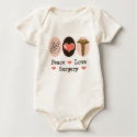 Peace Love Surgery Baby Creeper t-shirts