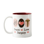 Peace Love Surgery Surgeon Cup mugs