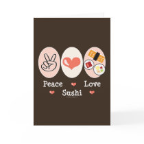 Peace Love Sushi Greeting Card