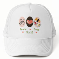 Peace Love Sushi Hat