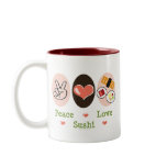 Peace Love Sushi Mug