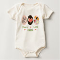 Peace Love Sushi Organic Baby Bodysuit t-shirts by FunnyTeesGifts Peace Love Sushi Organic Baby Bodysuit t-shirts