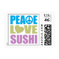 Peace Love Sushi Stamps