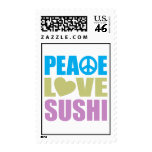 Peace Love Sushi Postage Stamps