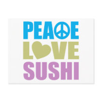 Peace Love Sushi Postcard