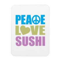 Peace Love Sushi Magnets