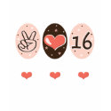 Peace Love Sweet Sixteen T-shirt by BirthdayTeesGifts Peace Love Sweet Sixteen T-shirt