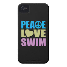 Peace Love Swim iPhone 4 Cover