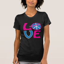 Peace, Love, Swimming Girls Shirt