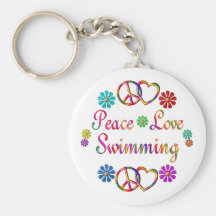 PEACE LOVE SWIMMING KEY CHAINS