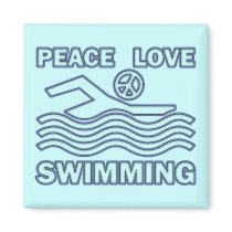PEACE LOVE SWIMMING magnets