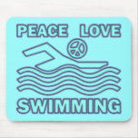 PEACE LOVE SWIMMING MOUSEPADS
