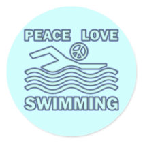 PEACE LOVE SWIMMING stickers