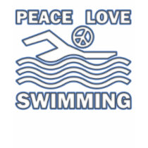 PEACE LOVE SWIMMING t-shirts by dgpaulart PEACE LOVE SWIMMING t-shirts