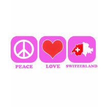 Peace Love Switzerland t-shirts