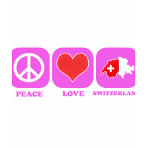 Peace Love Switzerland t-shirts