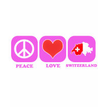 Peace Love Switzerland t-shirts