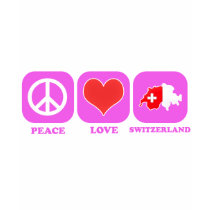 Peace Love Switzerland t-shirts