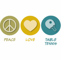 Peace Love Table Tennis photo sculptures