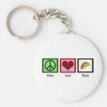 Peace Love Tacos Key Chain