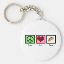 Peace Love Tacos Key Chain