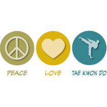 Peace Love Tae Kwon Do photo sculptures