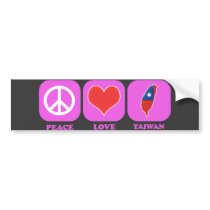 Peace Love Taiwan bumper stickers