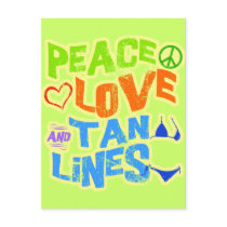 Peace Love Tan Lines Postcards