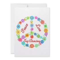 Peace Love Tap Dancing Invites