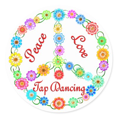 Peace Love Tap Dancing Sticker