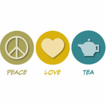 Peace Love Tea photo sculptures