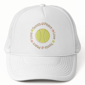 Peace Love Tennis hat