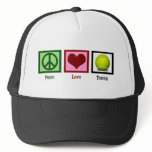 Peace Love Tennis Hats