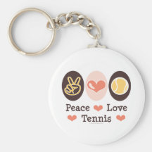 Peace Love Tennis Key Chain