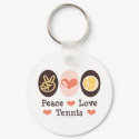 Peace Love Tennis Key Chain keychains by SportyTeesGifts Peace Love Tennis Key Chain keychains