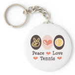 Peace Love Tennis Key Chain