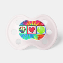Peace, Love, Tennis Pacifier