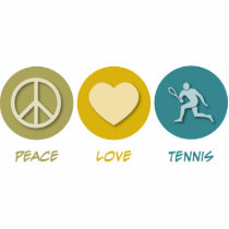 Peace Love Tennis photo sculptures