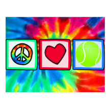 Peace, Love, Tennis Post Card