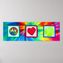 Peace, Love, Tennis Posters