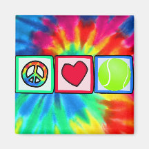 Peace, Love, Tennis Refrigerator Magnets