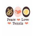 Peace Love Tennis T-shirt by SportyTeesGifts Peace Love Tennis T-shirt