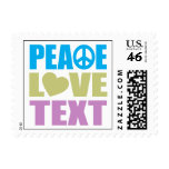 Peace Love Text Stamp